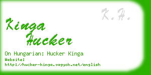 kinga hucker business card
